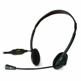 Ngs Auricular Headset MS103 con Micrófono Omnidireccional, Control de Volumen, Cancelación de Ruido y Diadema Cómoda, Negro