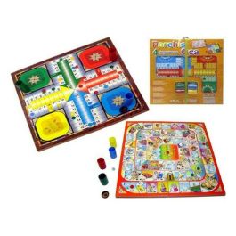 Tablero de madera parchis 4 y oca con accesorios 40,5x40,5x1,2 cm Precio: 8.59000054. SKU: S2406678