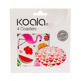 Posavasos Koala Flamingo (4 pcs) Plástico 9 cm