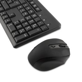 Teclado y Ratón CoolBox COO-KTR-02W Negro Qwerty Español Inalámbrico