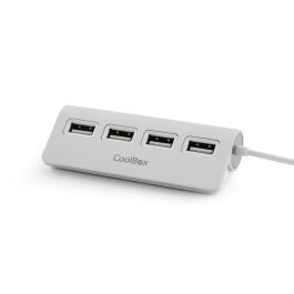 Hub USB CoolBox COO-HU4ALU2 Plateado