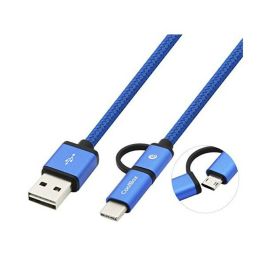 Cable USB a Micro USB y USB C CoolBox COO-CAB-U2MC