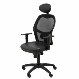 Silla de Oficina con Cabecero Jorquera similpiel P&C SNSPNEC Negro