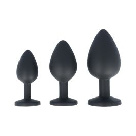 Plug Anal Virgite Negro Silicona Set 3 Piezas