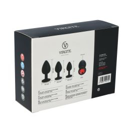 Plug Anal Virgite Negro Silicona Set 3 Piezas