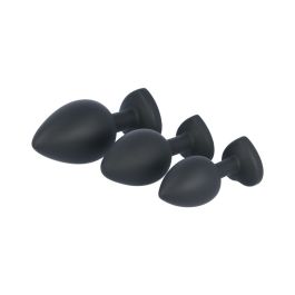 Plug Anal Virgite Negro Silicona Set 3 Piezas