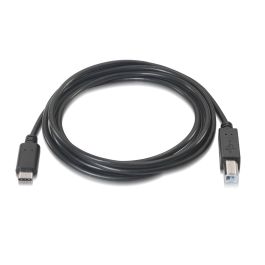 Cable USB-C a USB B Aisens A107-0053 1 m Negro (1 unidad)