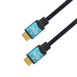 Cable HDMI Aisens A120-0355 0,5 m Negro/Azul 4K Ultra HD