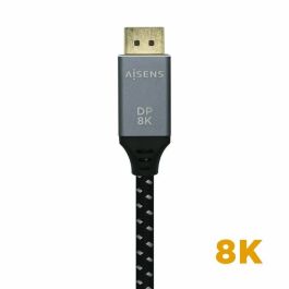 Cable DisplayPort 1.4 8K Aisens A149-0435/ DisplayPort Macho - DisplayPort Macho/ 1m/ Negro Gris