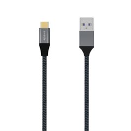 Cable USB 3.1 Tipo-C Aisens A107-0631/ USB Tipo-C Macho - USB Macho/ Hasta 27W/ 1250Mbps/ 1m/ Gris