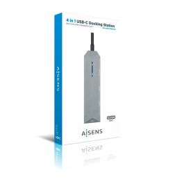 Hub USB Aisens ASUC-4P002-GR Gris 100 W (1 unidad)