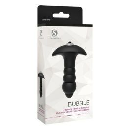 Plug Anal S Pleasures Bubble Negro Negro/Plateado