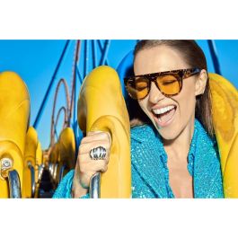 Gafas de Sol Mujer Hawkers x Paula Echevarría Amarillo Negro Ø 45 mm