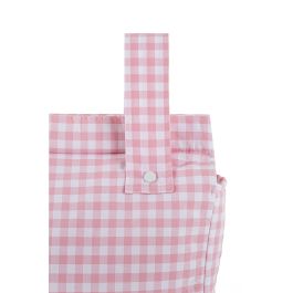 Bolsa organizadora para carro de bebé Mi bollito Rosa Vichy 10 x 35 x 35 cm