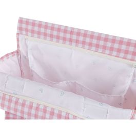 Bolsa organizadora para carro de bebé Mi bollito Rosa Vichy 10 x 35 x 35 cm