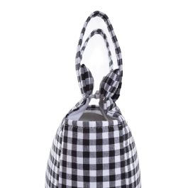 Bolsa organizadora para carro de bebé Mi bollito Negro Vichy 10 x 35 x 35 cm