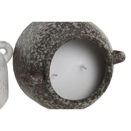 DKD Home Decor Vaciabolsillos Scandi Blanco Crudo Cerámica 13 x 10 x 15 cm (4 Unidades)