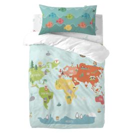 Juego de funda nórdica HappyFriday Happynois World Map Multicolor Cuna de Bebé 2 Piezas Precio: 21.49999995. SKU: B12JV3DXNW