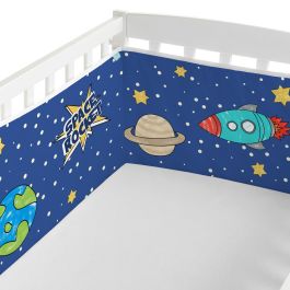 Protector de Cuna HappyFriday Mr Fox Space rocket Multicolor 210 x 40 cm