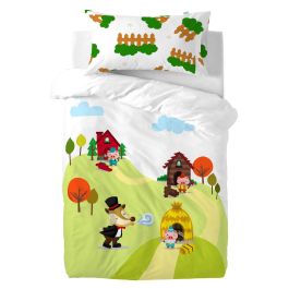 Funda de almohada HappyFriday Mr Fox Piggys Multicolor 50 x 75 cm