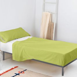 Juego de Sábanas HappyFriday BASIC KIDS Verde Cama de 105 180 x 270 cm 2 Piezas