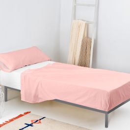 Juego de Sábanas HappyFriday BASIC KIDS Rosa claro Cama de 105 2 Piezas