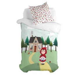 Funda de almohada HappyFriday Mr Fox Red Riding Hood Multicolor 80 x 80 cm