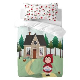 Funda de almohada HappyFriday Mr Fox Red Riding Hood Multicolor 50 x 75 cm