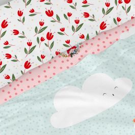 Juego de Sábanas HappyFriday Mr Fox Red Riding Hood Multicolor Cama de 80/90 2 Piezas