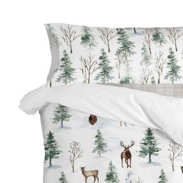 Funda de almohada HappyFriday Mystical winter Multicolor 45 x 125 cm