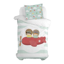 Funda de almohada HappyFriday Happynois Learning to fly Multicolor 60 x 70 cm