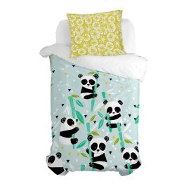 Funda de almohada HappyFriday Moshi Moshi Panda Garden Multicolor 60 x 70 cm