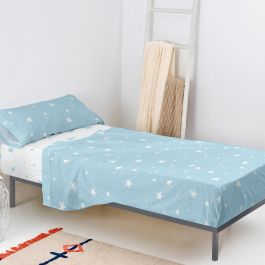 Juego de Sábanas HappyFriday Basic Kids Little star Azul Cama de 80/90 2 Piezas