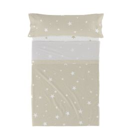 Juego de Sábanas HappyFriday Basic Kids Little star Beige Cama de 80/90 2 Piezas