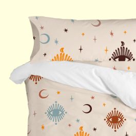 Funda de almohada HappyFriday Aware Mystical Multicolor 45 x 110 cm (2 Unidades)