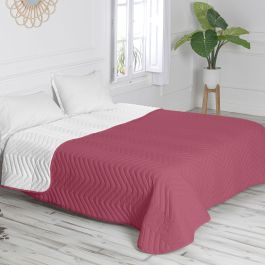 Colcha Reversible HappyFriday Basic Arista Blanco Magenta 270 x 260 cm