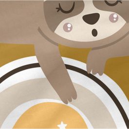 Protector de Cuna HappyFriday Moshi Moshi Sleepy sloth Multicolor 210 x 40 cm