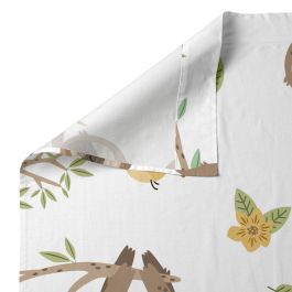 Juego de Sábanas HappyFriday Moshi Moshi Happy sloth Multicolor Cama de 80/90 2 Piezas