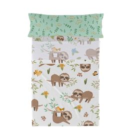 Juego de Sábanas HappyFriday Moshi Moshi Happy sloth Multicolor Cama de 80/90 2 Piezas Precio: 55.4058996975. SKU: B1K3PE92DA