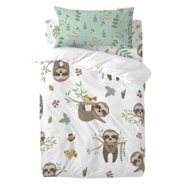 Funda de almohada HappyFriday Moshi Moshi Happy Sloth Multicolor 50 x 75 cm