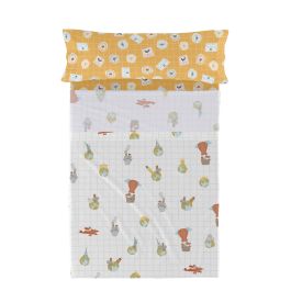 Juego de Sábanas HappyFriday Mr Fox World Trip Multicolor Cama de 105 2 Piezas