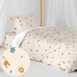 Juego de funda nórdica HappyFriday Mini Animals Multicolor Cama de 80 2 Piezas