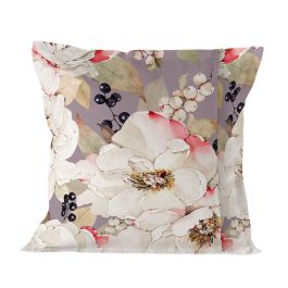 Funda de almohada HappyFriday White Peonies Multicolor 80 x 80 cm