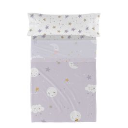 Juego de Sábanas HappyFriday Moshi Moshi Moons Multicolor Cama de 80/90 2 Piezas