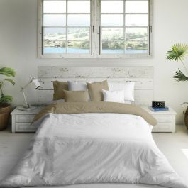 Funda Nórdica Naturals FUNDA NORDICA BICOLOR REVERSIBLE Blanco Beige Cama de 150 Cama de 150/160 240 x 220 cm Reversible Funda Nórdica Naturals FUNDA NORDICA BICOLOR REVERSIBLE Blanco Beige Cama de 150 Cama de 150/160 240 x 220 cm Reversible