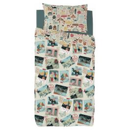 Funda Nórdica Cool Kids Postcard Cama de 80/90 150 x 220 cm Reversible Funda Nórdica Cool Kids Postcard Cama de 80/90 150 x 220 cm Reversible