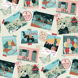 Funda Nórdica Cool Kids Postcard Cama de 80/90 150 x 220 cm Reversible Funda Nórdica Cool Kids Postcard Cama de 80/90 150 x 220 cm Reversible