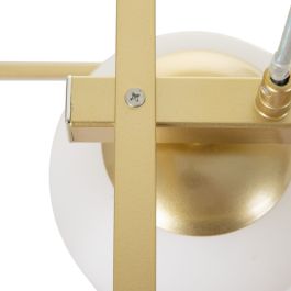 Lámpara de Techo Cristal Dorado Metal Blanco 60 x 20 x 20 cm