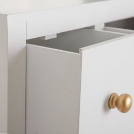 Cajonera MARGOT 65 x 30 x 89 cm Gris Madera Blanco Cajonera MARGOT 65 x 30 x 89 cm Gris Madera Blanco