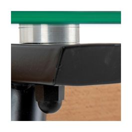 Mesa de Comedor 140 x 80 x 75 cm Cristal Negro Metal